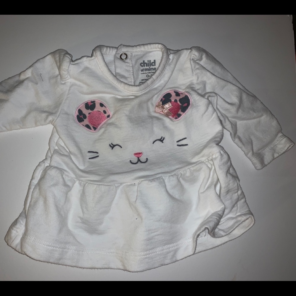 Adorable cat shirt. Child of Mine baby girl
